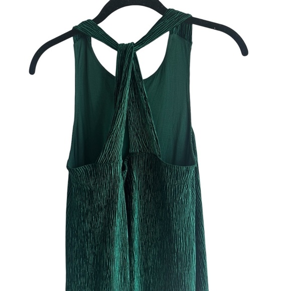Maeve Anthropologie Adrienne Twist-back Velvet Midi Dress in Green, Size S - Picture 8 of 9